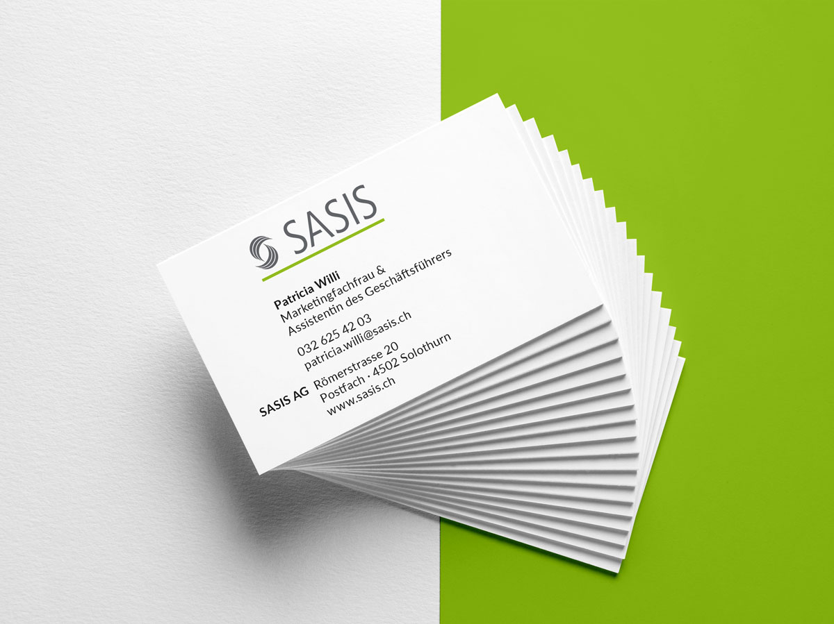 Politikwerft Designagentur | Visitenkarten für die SASIS AG
